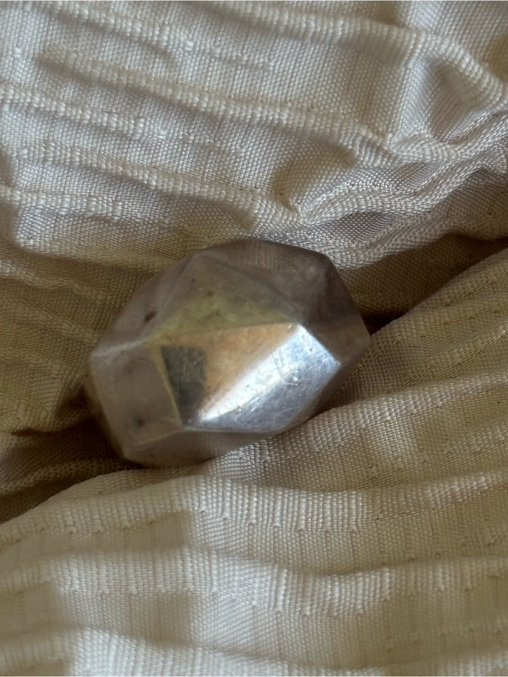 .925 Sterling Silver Geometric Ring Size 7.5 Vntg Fine Jewelry